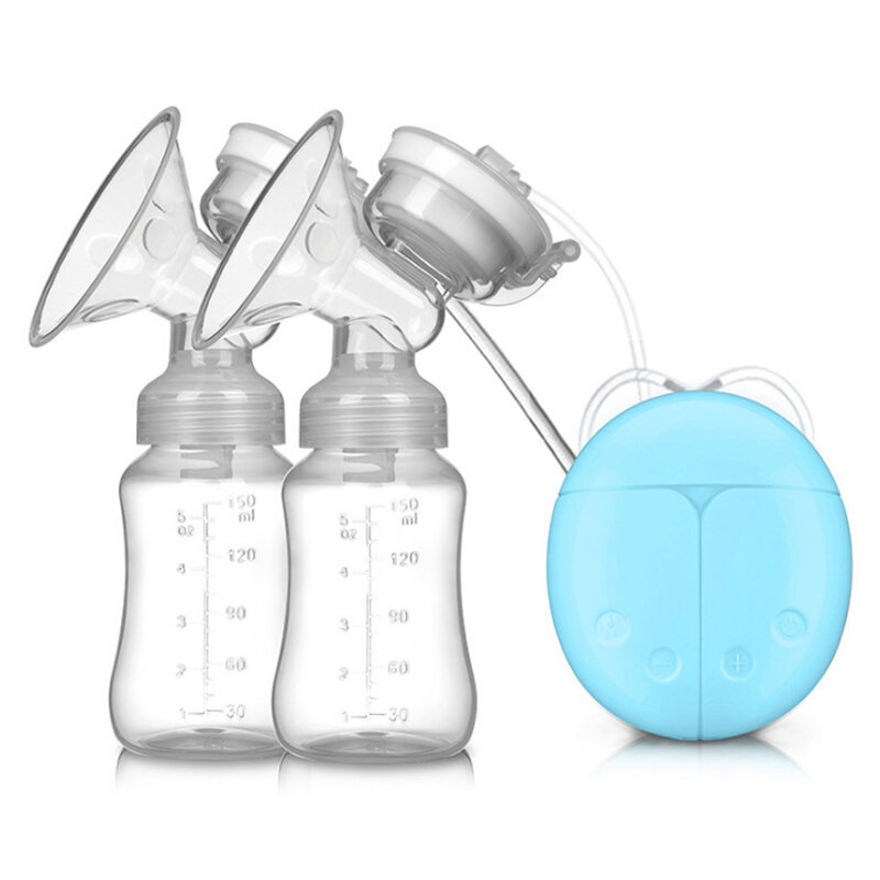 مزدوجة الثنائية مضخة الثدي الإلكترونية Milker شفط كبير التلقائي تدليك بعد الولادة ماكينة إعداد الحليب Bebes الإكسسوارات