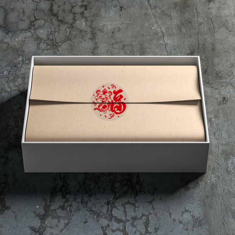 500 قطعة/لفة 2022 السنة الجديدة الشائكة 1.5 بوصة النمر الأحمر ملصقات للتسمية ل صندوق بطاقات هدايا حزمة الخبز الأعمال