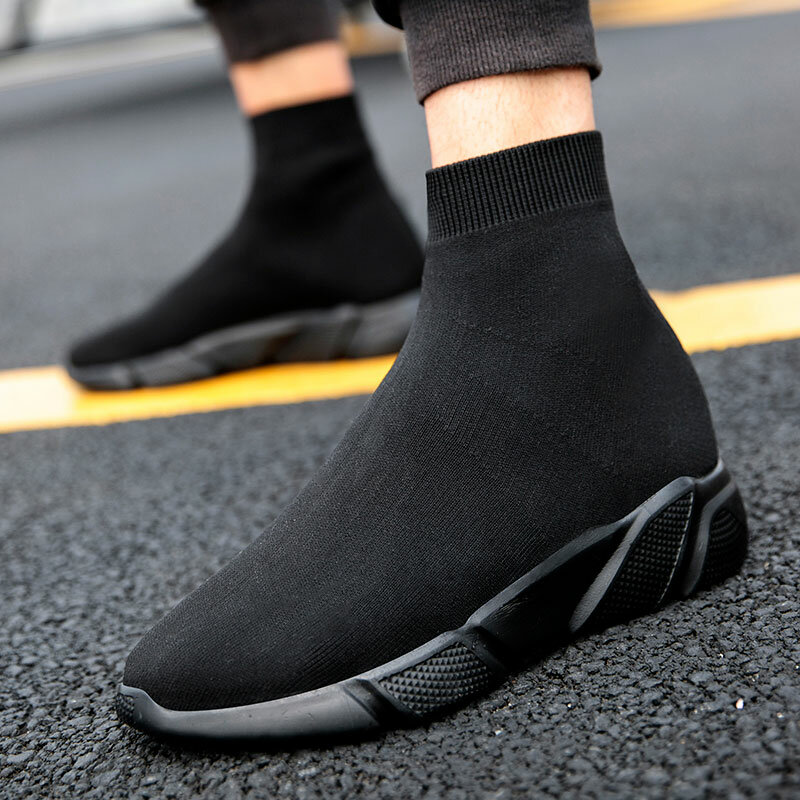 العصرية الدافئة زوجين الجوارب أحذية الرجال الشتاء الأسود أحذية رياضية كسول حذاء من الجلد chausiras أوم