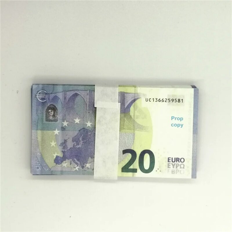 100 قطعة ، لعبة اليورو عرض السحر الدعائم المستخدمة ليست حقيقية