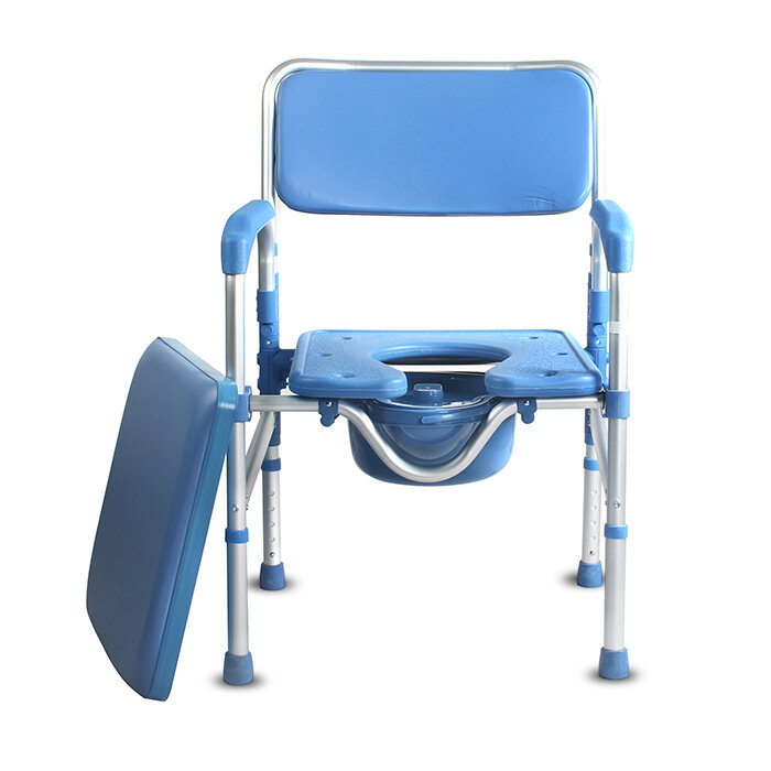 سبائك الألومنيوم منتصف العمر وكبار السن للطي كرسي مرحاض المضادة للانزلاق كرسي حمام مقاوم للماء المعوقين مرحاض متنقل