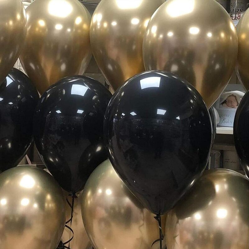 أسود الذهب بالون جارلاند قوس عدة ل 60th حفلة عيد ميلاد بالونات ديكور للزينة العازبة التخرج التقاعد استحمام الطفل