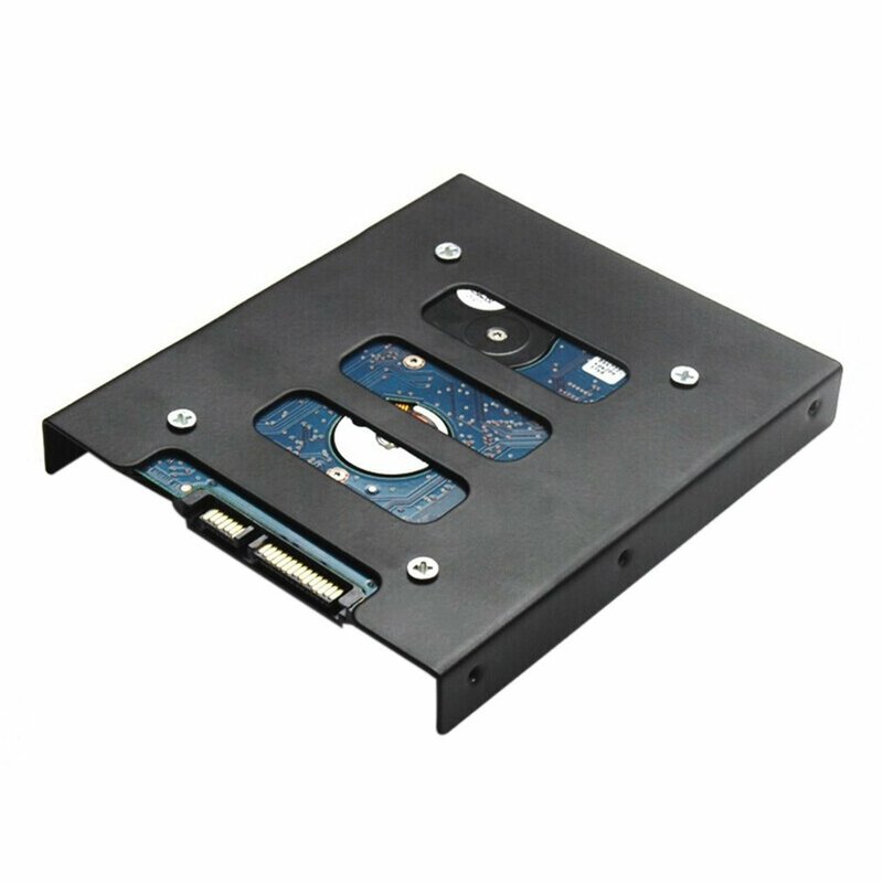 المهنية 2.5 بوصة إلى 3.5 بوصة SSD HDD محول المعادن رف القرص الصلب SSD تصاعد قوس حامل للكمبيوتر الأسود