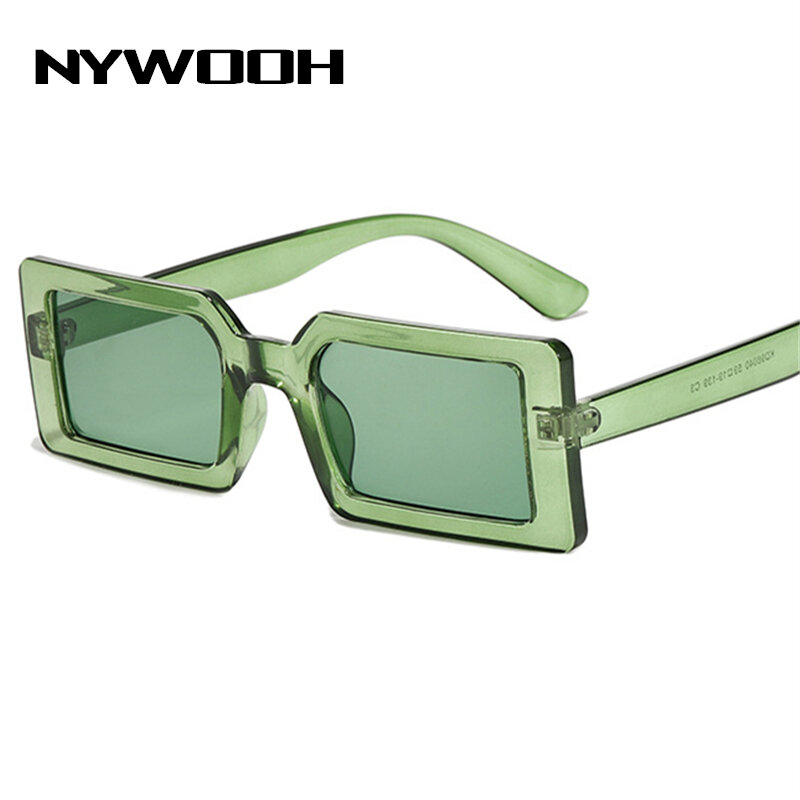 NYWOOH النساء مربع النظارات الشمسية موضة Vintage ماركة صغيرة مستطيل الإناث نظارات شمسية للرجال ريترو Oculos نظارات UV400