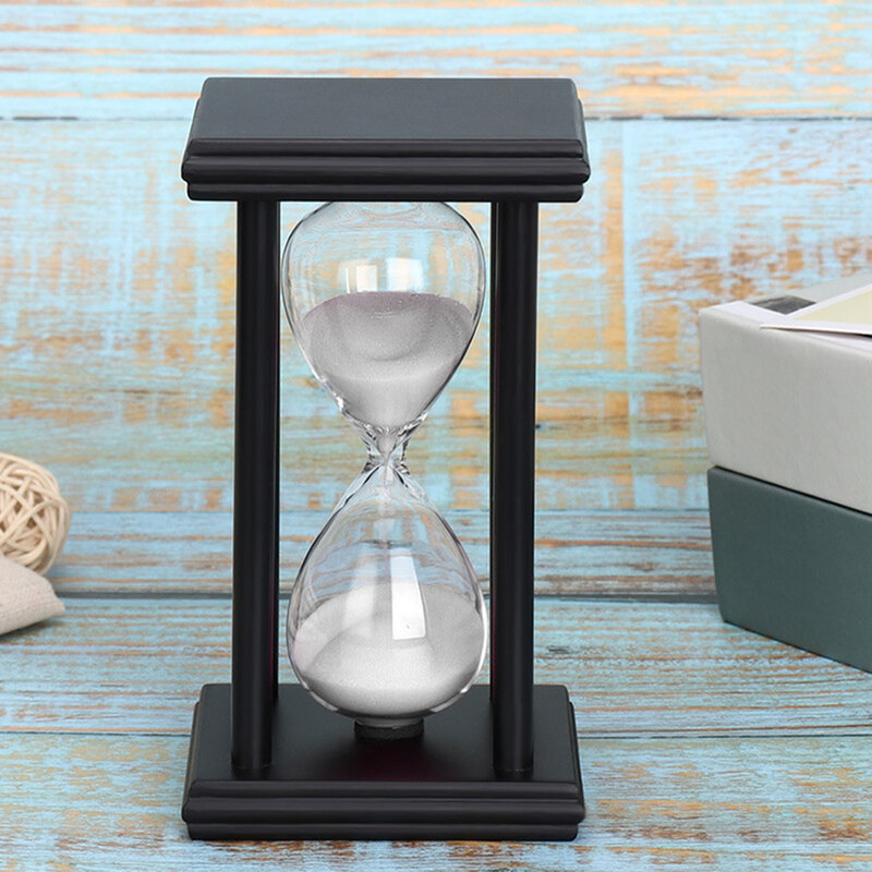 45/60min Wooden Sand Clock Sandglass Hourglass Timer Kitchen School Home Decor #3