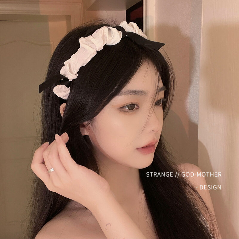 اليابانية جميلة لوليتا bowknot الإناث الشعر هوب الإناث الصيف المد خادمة بطاقة الشعر غطاء الرأس جميل الخروج عقال