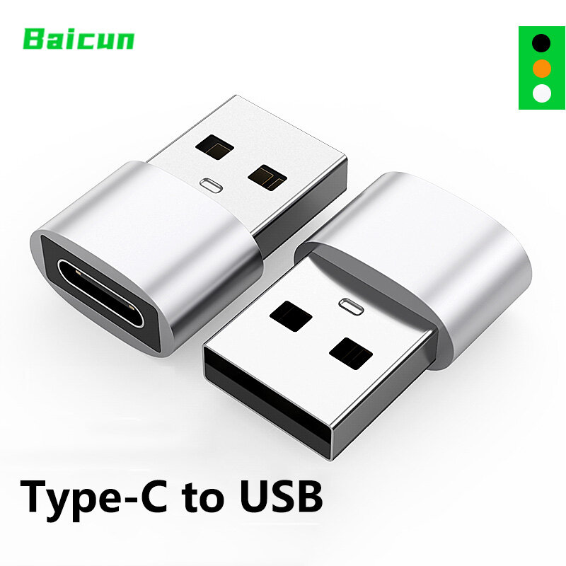 Baicun USB إلى نوع C OTG محول USB USB-C ذكر إلى مايكرو USB نوع-c أنثى محول لسامسونج ماك بوك S20 USBC OTG موصل