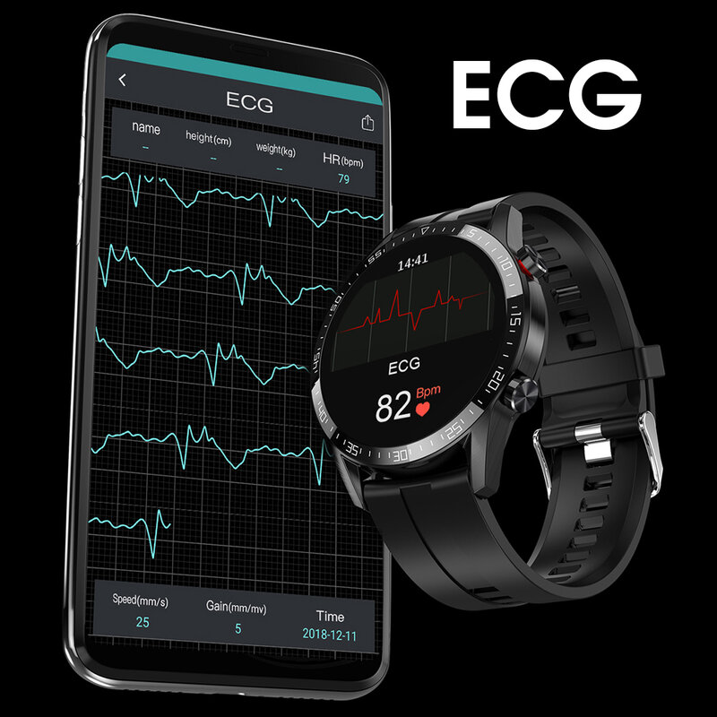 الأعمال الرجال الساعات ساعة ذكية الرجال BT مكالمة ECG ضغط جهاز تتبع معدل ضربات القلب لأغراض اللياقة البدنية الرياضة ساعة ذكية لنظام تشغيل الأن...