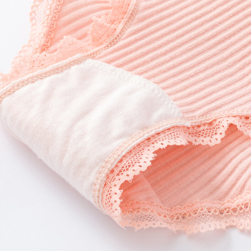 ملابس داخلية نسائية مضادة للبكتيريا قطن المنشعب صيفي رقيق منتصف الخصر سراويل نسائية مثيرة دانتيل ملابس داخلية للبنات غير مخيطة