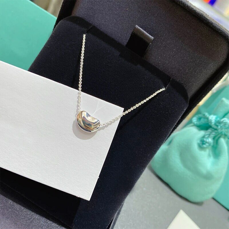 الأصلي شعبية مجوهرات الفضة الفول قلادة الزفاف هدية موضة المرأة مجوهرات Rse عقد ذهب 2021 جديد مجوهرات