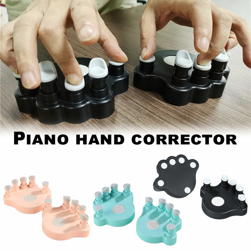 1 زوج من البيانو مصحح تدريب الأصابع مع 5 مفاتيح دائرية للقبضة ، أجزاء أداة وترية ، مقابض أصابع التمرين