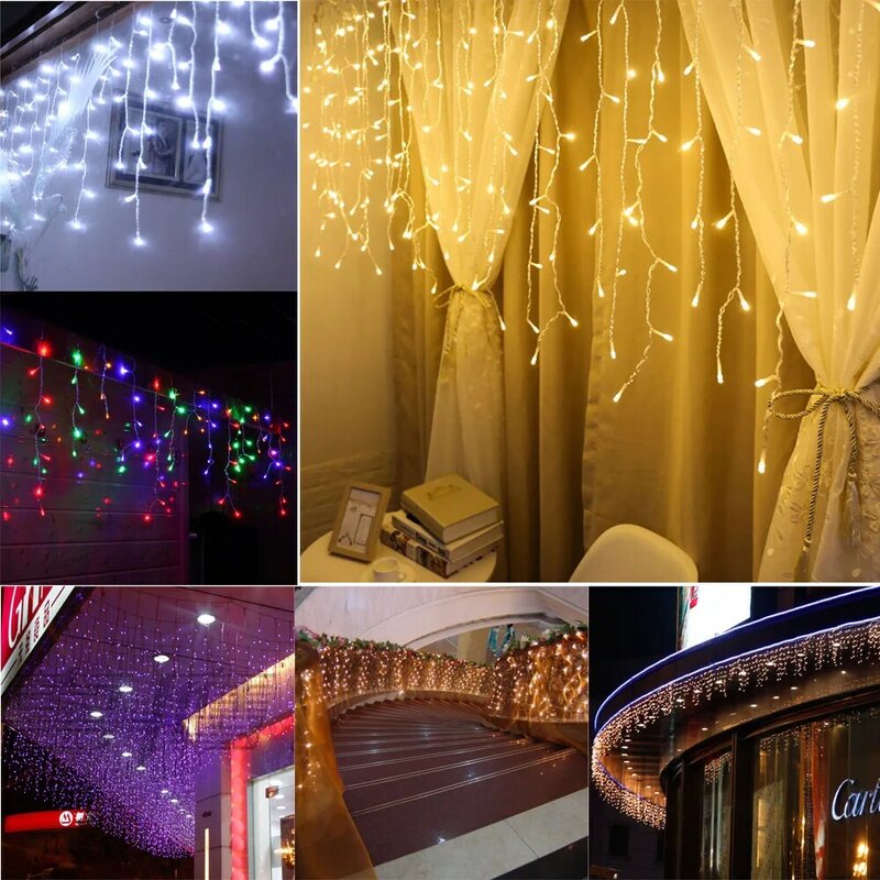 String Lights LED Fairy Garland Curtain Lamp Decorations For Home Bedroom Window 