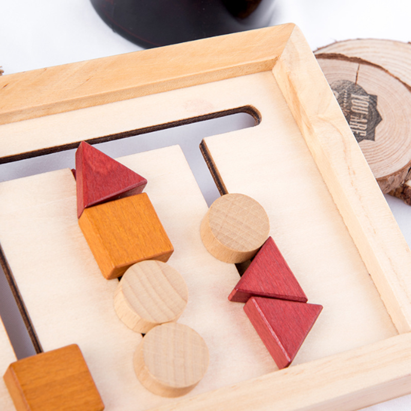 ألعاب معرفية للأطفال خشبية ثلاثة ألوان لعبة فرز صفيف لتعليم الطفولة المبكرة مرحلة ما قبل المدرسة التدريب التعلم