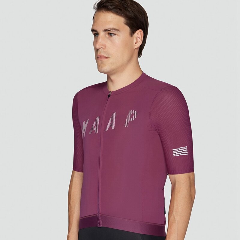 MAAP-قميص ركوب الدراجات للرجال بأكمام قصيرة ، لون خالص ، مسامي ، لركوب الدراجات الجبلية أو على الطرق ، 2021