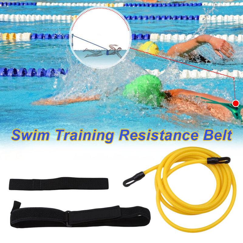 4 متر قابل للتعديل السباحة مقاومة تدريب حزام مطاط السباحة المتمرن حبل إنقاذ أنابيب اللاتكس مواصفات مختلفة أنماط