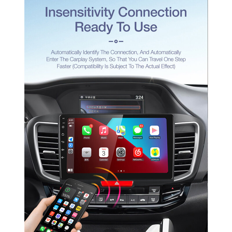 JIUYIN Apple carplay اللاسلكية أندرويد السيارات الذكية وصلة USB دونغل خاص لشاشة السيارة الأصلية خاص لشاشة السيارة الأصلية لسيارة أندرويد الملاحة لاعب ...