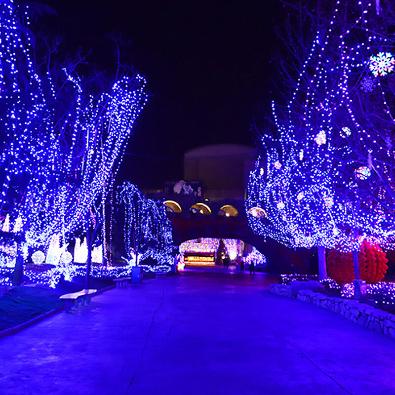 Led سلسلة أضواء جارلاند عيد الميلاد ضوء الجنية سلسلة ضوء مقاوم للماء حديقة حفل زفاف في الهواء الطلق عطلة زينة عيد الميلاد مصباح