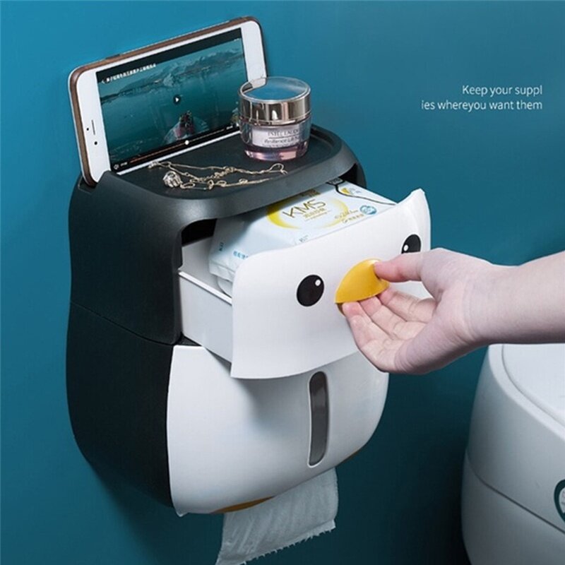 الإبداعية البطريق الحائط الحمام المرحاض حامل الورق الملفوف الهاتف الأنسجة درج صندوق تخزين