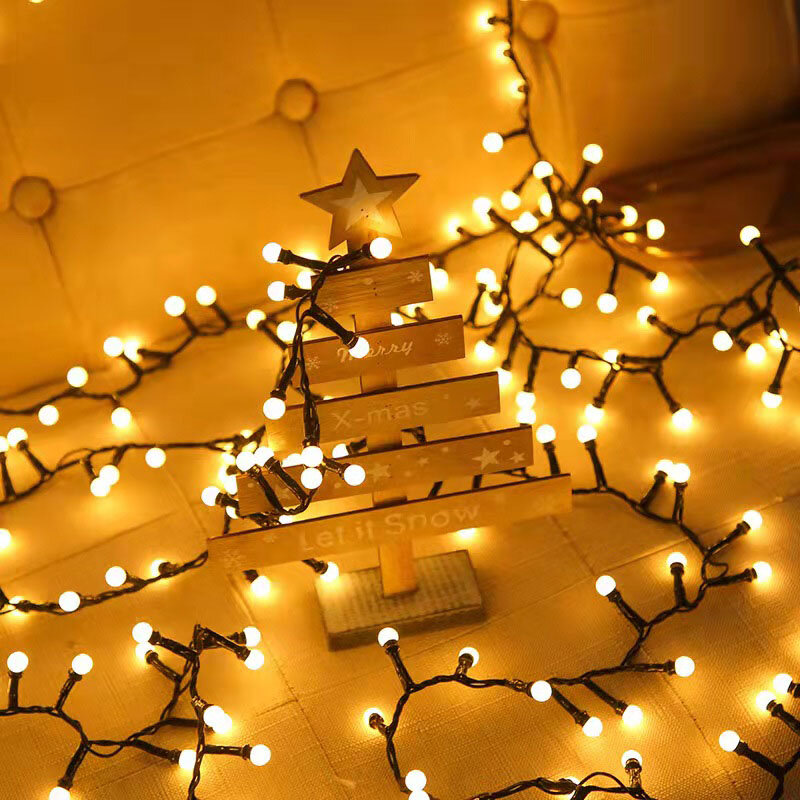 250/500 المصابيح عيد الميلاد جارلاند LED سلسلة الجنية أضواء مصابيح خارجية مصباح للزنية سلاسل لحديقة حفل زفاف ديكور المنزل