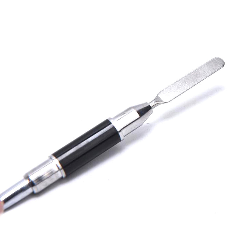 قلم أظافر مزدوج الغرض 2 في 1 ، ملحق مانيكير من الفولاذ المقاوم للصدأ ، للاستخدام المزدوج ، للتقليم والباديكير ، هلام متعدد الألوان