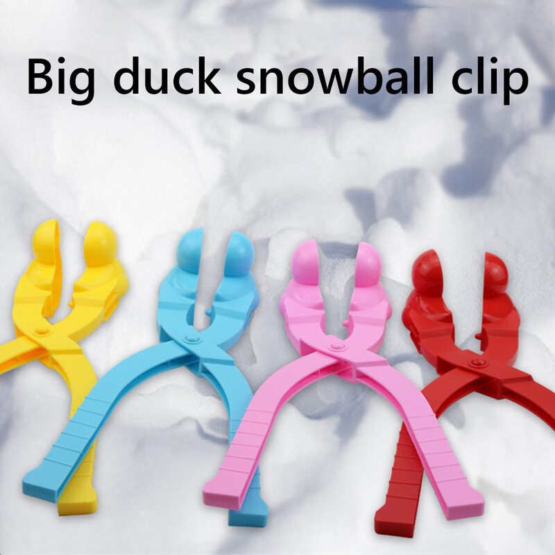 صانع كرة الثلج مشبك من البلاستيك الاطفال في الهواء الطلق الرمال سنو الكرة قالب اللعب مكافحة بطة ثلج صانع كليب لعبة للأطفال