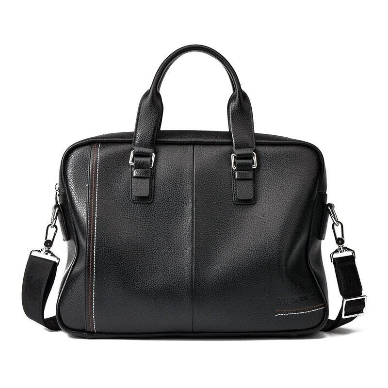 جديد الأعمال حقيبة يد حقائب السفر للرجال جودة عالية جلد الرجال حقيبة سوداء الذكور حقيبة كتف سعة كبيرة محمول حمل