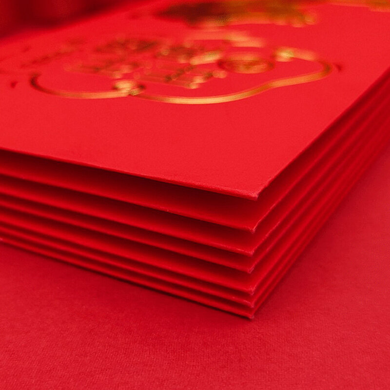 6 حزم من الكرتون الإبداعية النمر سميكة مهرجان صيني مغلفات حمراء هدية السنة الجديدة