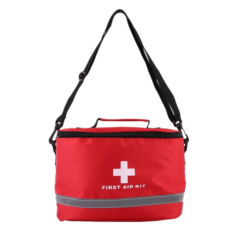 في الهواء الطلق الإسعافات الأولية الرياضة حقائب التخييم المنزلية الطبية الطوارئ بقاء حزمة الأحمر النايلون ضرب عبر رمز حقيبة كروسبودي