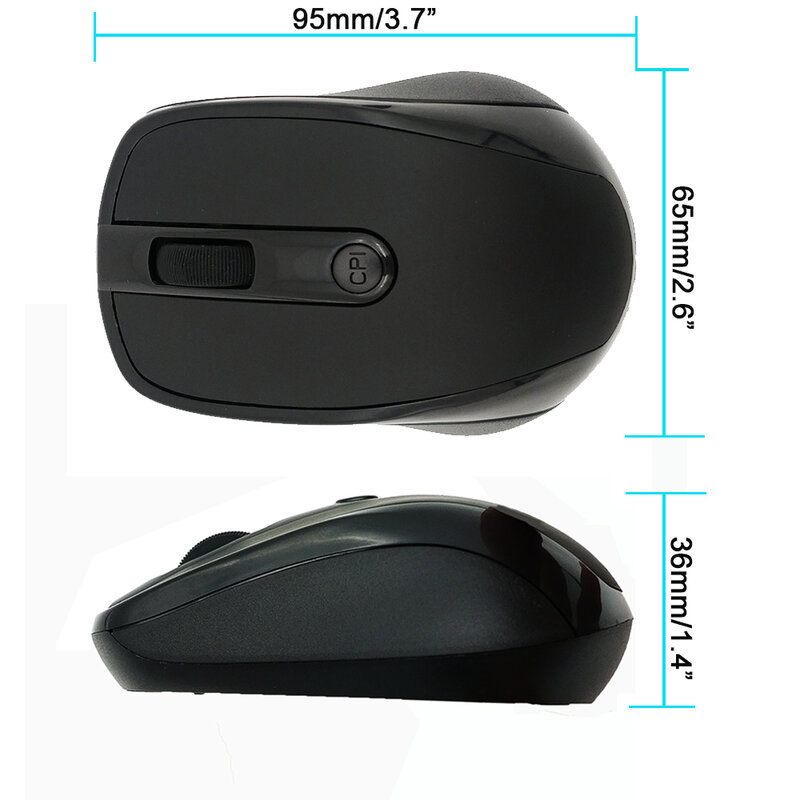 هوب الألعاب 2.4GHz ماوس بصري لاسلكي الكمبيوتر الفئران الكمبيوتر مع محول USB Mause للكمبيوتر المحمول