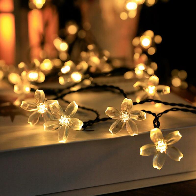 زهرة مصباح ليد سلسلة الجنية أضواء للمنزل أضواء ديكور ديكور عيد الميلاد الديكور للمنزل فانوس LED سنة جديدة سعيدة