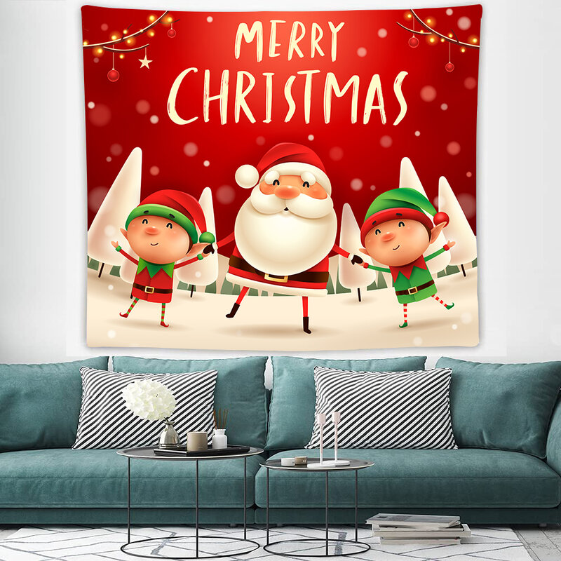 عيد ميلاد سعيد قماش مزخرف جداري سانتا كلوز الأيائل زينة عيد الميلاد للمنزل 2021 عيد الميلاد الحلي ناتال نافيداد السنة الجديدة 2022