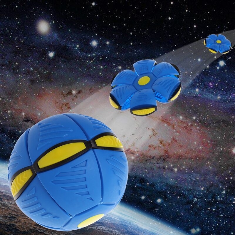 تحلق UFO شقة رمي القرص الكرة مع مصباح ليد لعبة طفل في الهواء الطلق حديقة كرة السلة لعبة في الهواء الطلق Playset للأطفال