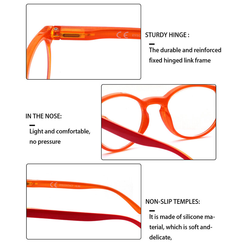 4 حزمة البيضاوي إطار نظارات للقراءة الربيع المفصلي رجل والنساء قارئ الديوبتر + 0.5 + 1.0 + 3.0 + 5.0 + 6.0