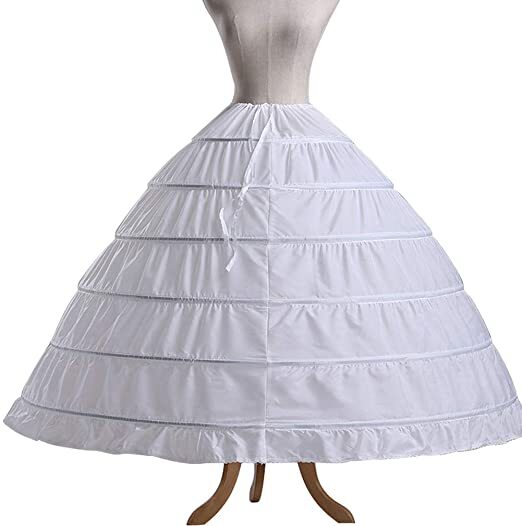للمرأة 6 الأطواق ثوب نسائي تنورة لحفلات الزفاف كرينولين زلة تنورة 2023