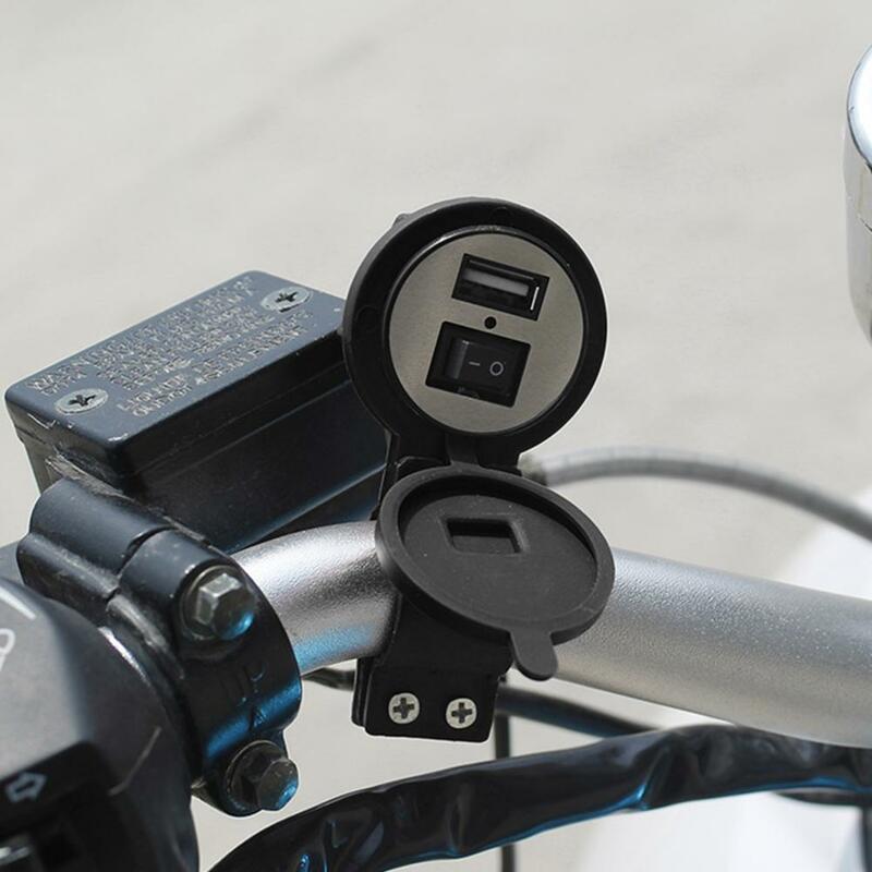12 فولت دراجة نارية شاحن الهاتف مع التبديل مقاوم للماء واحد USB شاحن الهاتف للدراجات البخارية