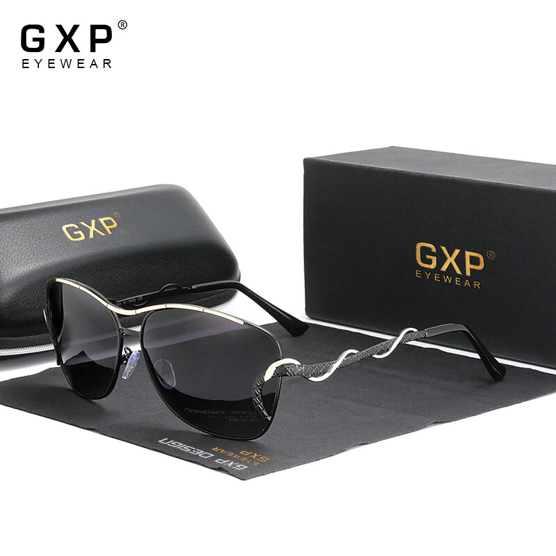 GXP-نظارات شمسية نسائية على شكل فراشة ، عدسات متدرجة اللون ، UV400