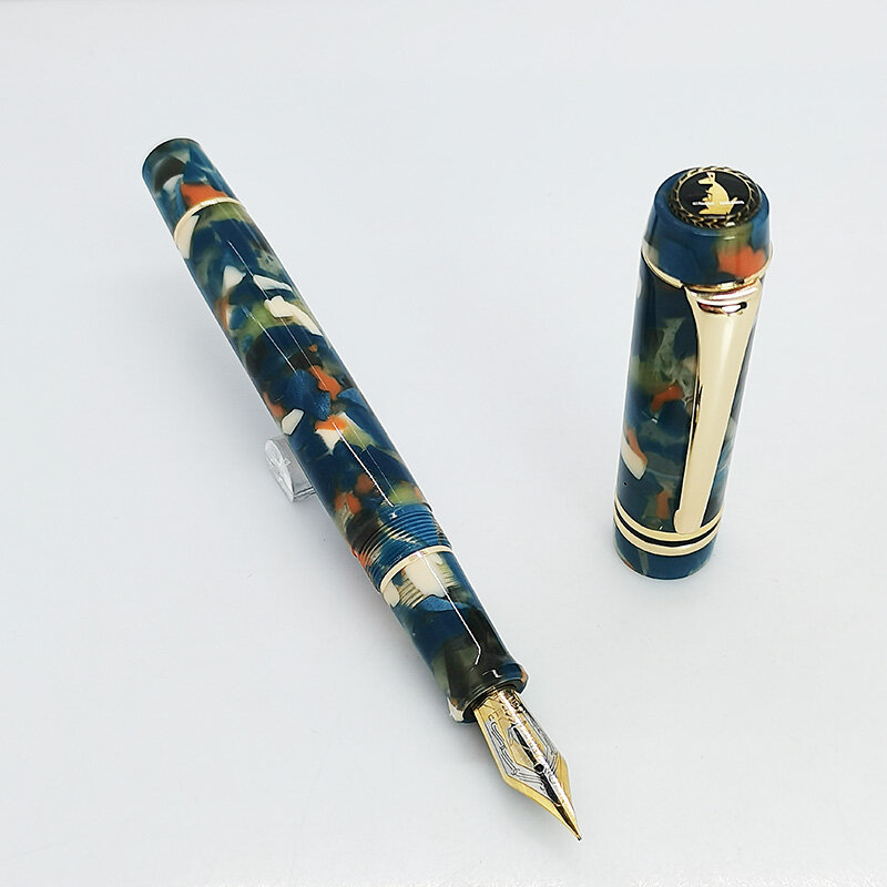جديد Kaigelu 316 السليولويد نافورة أقلام غرامة بنك الاستثمار القومي و EF جميل الرخام البرتقالي نمط قلم حبر الكتابة هدية للأعمال المكتبية