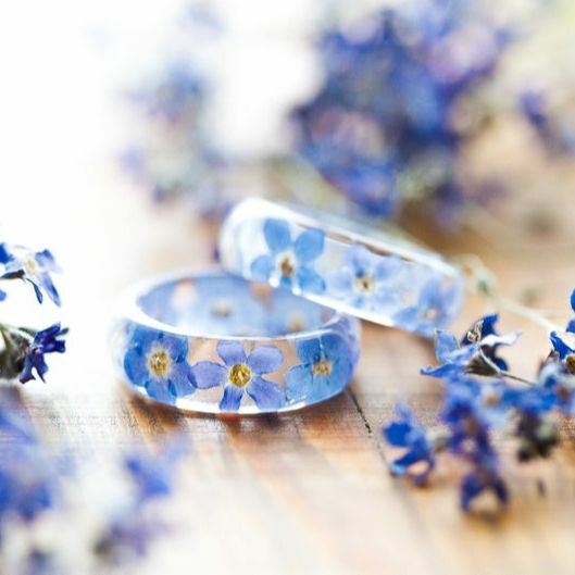 الحلو الجاف زهرة راتنج أزرق الدائري الأصلي مايكرو المناظر الطبيعية دليل الغراء إسقاط شفاف ناتورا
