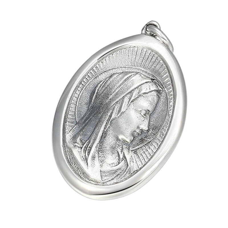 JOYMARK مريم المقدسة صورة قلادة S925 فضة مجوهرات الإكسسوار قلادة قلادة TSP219
