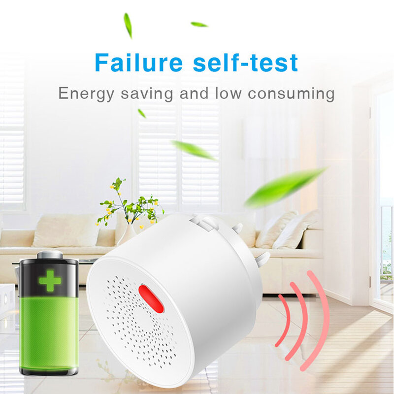 2022 Tuya Wifi Natural Gas Sensor Combustible Household Smart Lpg Gas Alarm Detector Leakage 9702