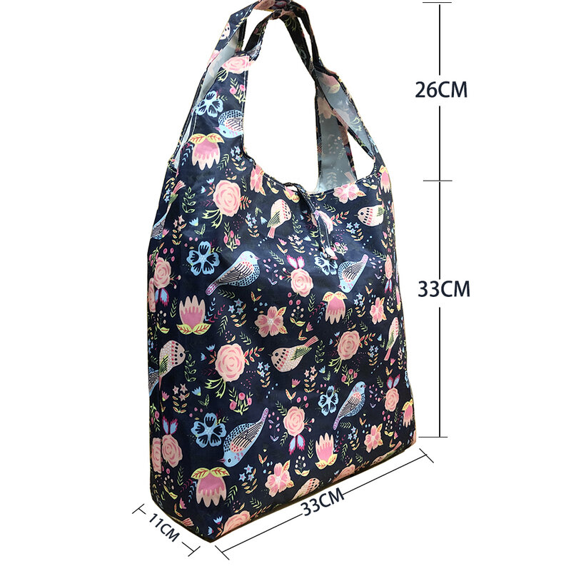 متوسطة حقيبة يد المرأة حمل حقيبة مقاوم للماء طوي حقيبة تسوق قابلة لإعادة الاستخدام موضة جيب 40 Lb حقيبة التخزين سميكة النايلون