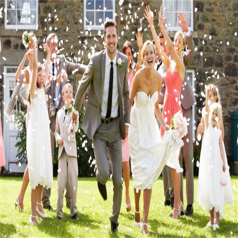 2021 جديد جودة عالية الصيف الشاطئ الأخضر الرجال دعوى مأدبة الزفاف العريس موضة فستان سهرة مخصص 2 مجموعات (سترة + السراويل)