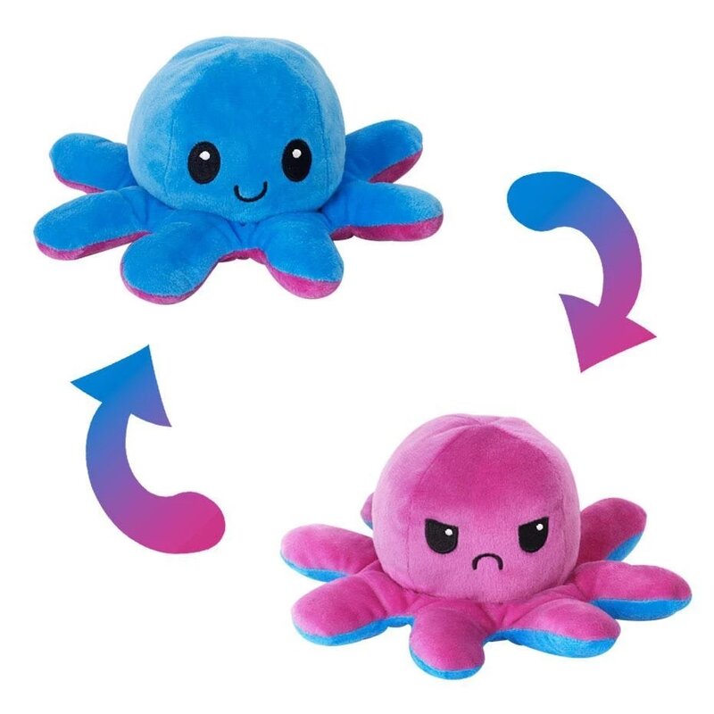 Octopns جميل الأطفال لينة هدية Octopns أفخم الحيوان الأطفال مزدوجة الوجه دمية لينة لطيف أفخم Peluches ألعاب من نسيج مخملي