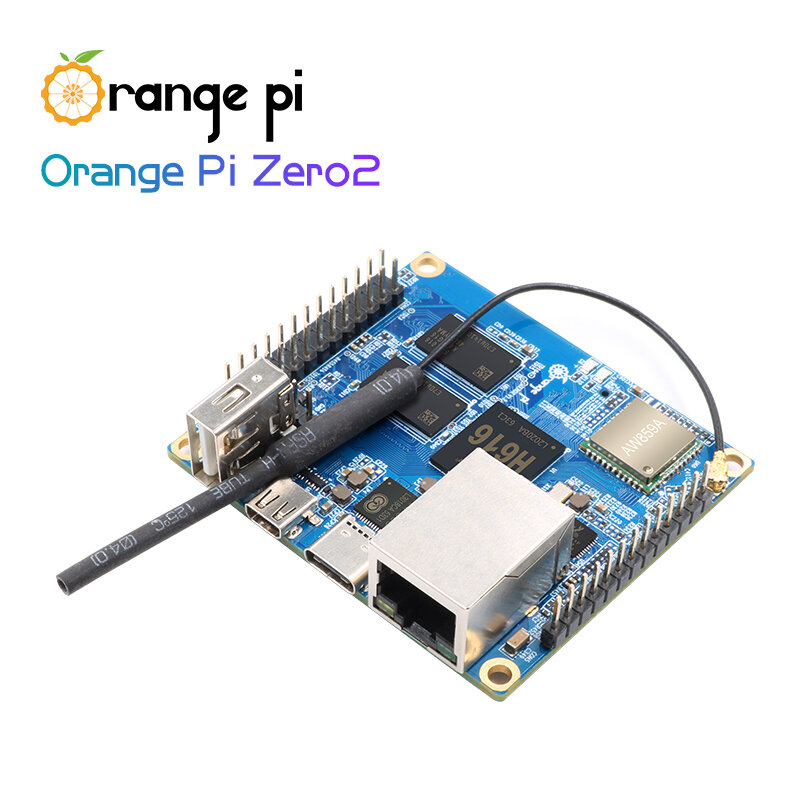 2022. Orange Pi Zero 2 1GB + ABS حافظة شفافة ، Allwinner H616 رقاقة ، دعم BT ، Wif ، تشغيل أندرويد 10 ، أوبونتو ، ديبيان OS one