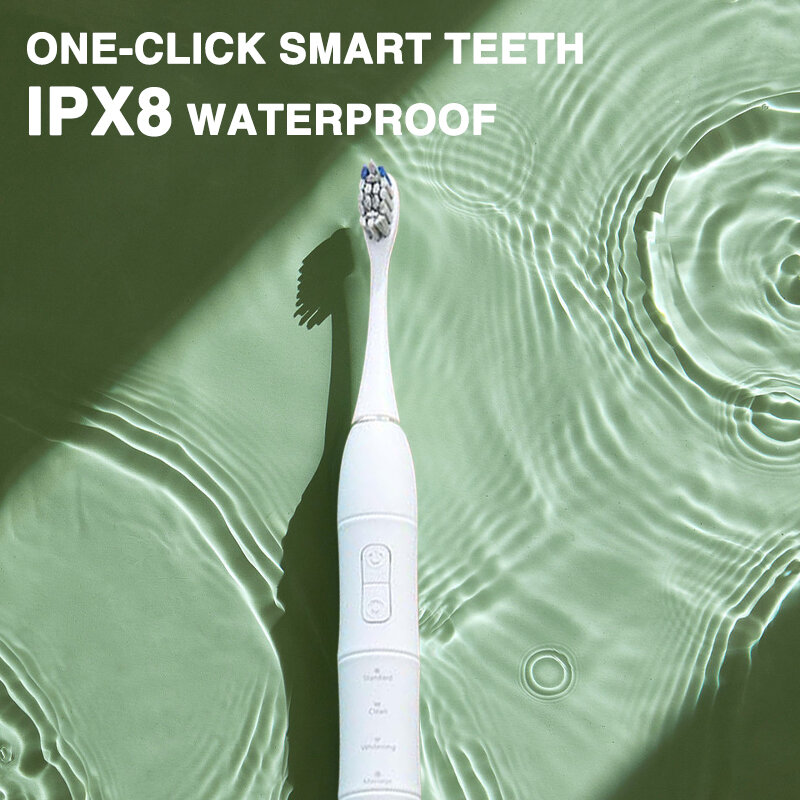 Boyakang سونيك فرشاة أسنان كهربائية 5 طرق التنظيف ذكي تذكير IPX8 مقاوم للماء دوبونت شعيرات التعريفي الشحن