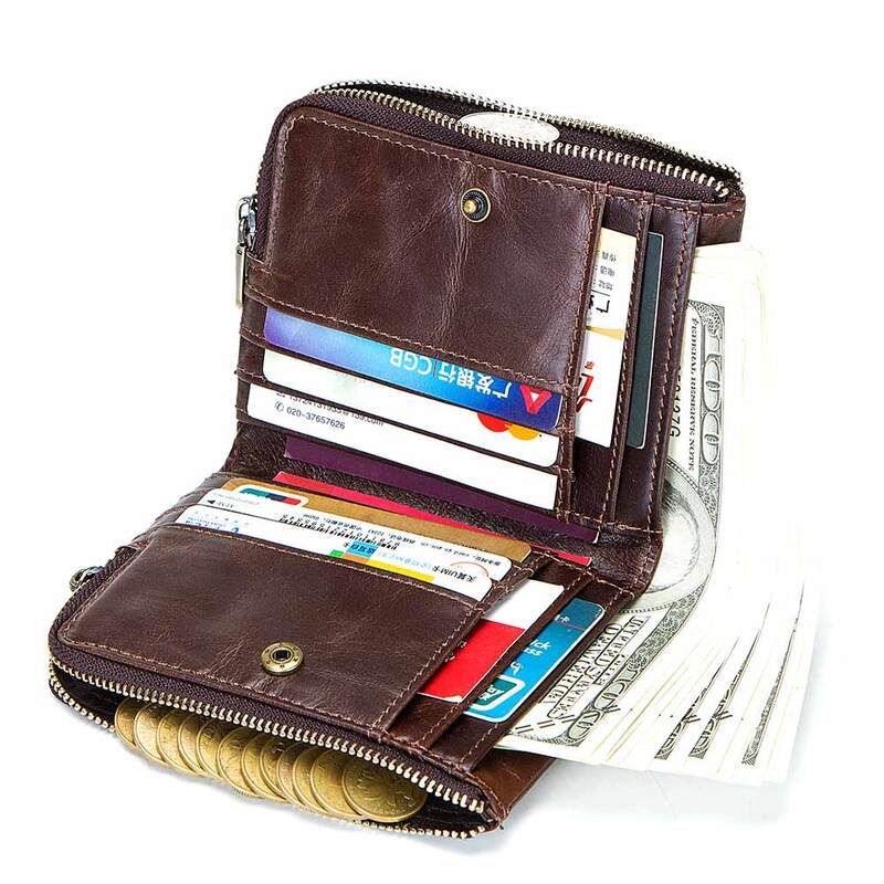حار نمط الرجال جلد طبيعي محفظة صغيرة متعددة الوظائف المحافظ المال حقيبة الائتمان حامل بطاقة محفظة رجالية المرأة محفظة هدية