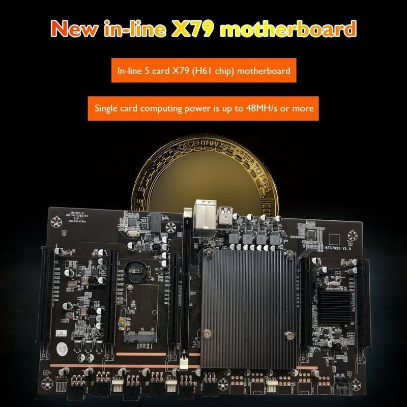 X79 H61 BTC التعدين اللوحة LGA 2011 DDR3 يدعم 32 جرام 60 مللي متر الملعب دعم RTX3060 3080 بطاقة جرافيكس ل BTC مينر