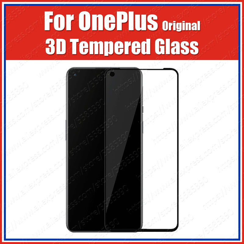 3D Arc Edge AF Oil-واقي شاشة OnePlus 9 الأصلي ، زجاج مقسّى ، نسخة غراء سوداء #2