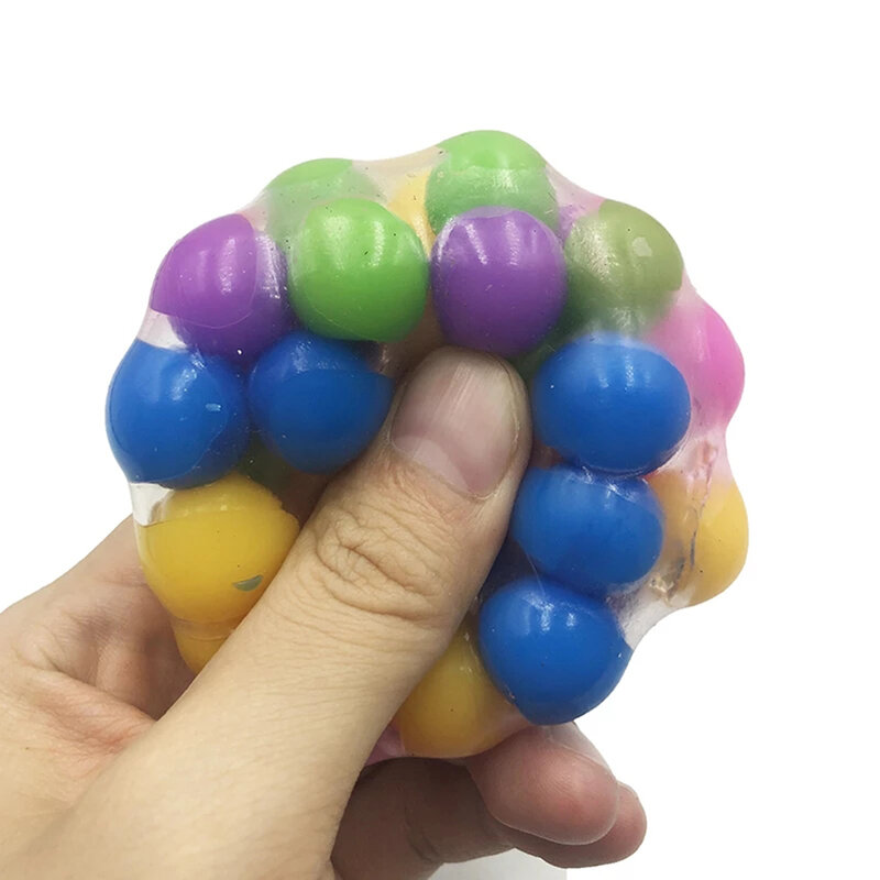 9 قطعة لزجة جدار كرات الضغط اللعب الضغط الفاكهة لزجة كرات الضغط اللعب للبالغين أطفال