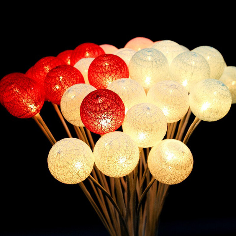 مصباح كرة LED مصنوع من خيوط القطن ، للباقة ، نباتات جيبسوفيلا ، ديكور زهري ، إكسسوارات ، مقاوم للماء ، هدايا ، بيع بالجملة
